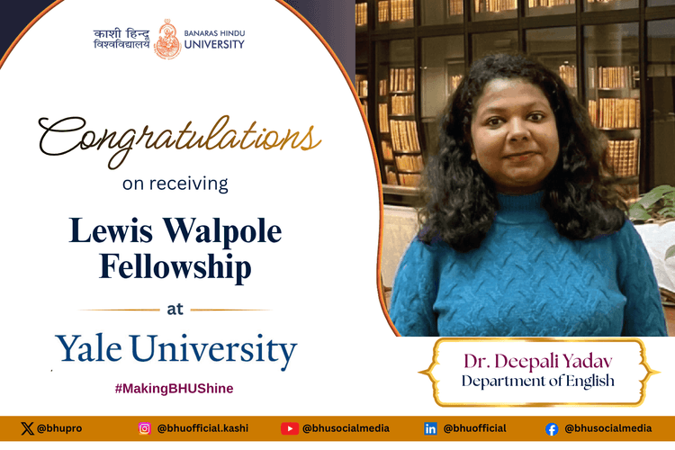 BHU Faculty Awarded Prestigious Fellowship from Yale University